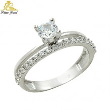 Gümüş Zirkon Taşlı Yüzük